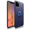 Apple İphone 11 Pro Kılıf Range Yüzüklü Silikon - Mavi