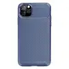 Apple İphone 11 Pro Max Kılıf Auto Focus Karbon Kapak - Lacivert