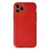 Apple İphone 11 Pro Max Kılıf Coco Deri Silikon Kapak - Kırmızı