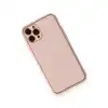 Apple İphone 11 Pro Max Kılıf Coco Deri Silikon Kapak - Pembe
