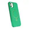 Apple İphone 11 Regal Magsafe Standlı Kapak - Yeşil