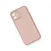 Apple İphone 12 Kılıf Coco Deri Silikon Kapak - Pembe