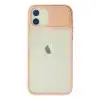 Apple İphone 12 Kılıf Palm Buzlu Kamera Sürgülü Silikon - Pembe