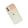 Apple İphone 12 Kılıf Palm Buzlu Kamera Sürgülü Silikon - Pembe