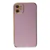 Apple İphone 12 Kılıf Volet Silikon - Mor