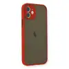 Apple İphone 12 Mini Kılıf Montreal Silikon Kapak - Kırmızı