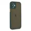 Apple İphone 12 Mini Kılıf Montreal Silikon Kapak - Yeşil