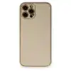 Apple İphone 12 Pro Kılıf Coco Deri Silikon Kapak - Gold