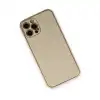 Apple İphone 12 Pro Kılıf Coco Deri Silikon Kapak - Gold