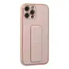 Apple İphone 12 Pro Kılıf Coco Deri Standlı Kapak - Pembe