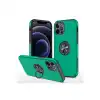 Apple İphone 12 Pro Kılıf Elit Yüzüklü Kapak - Yeşil