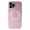 Apple İphone 12 Pro Kılıf Jack Magneticsafe Lens Silikon - Rose Gold