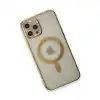 Apple İphone 12 Pro Kılıf Magneticsafe Lazer Silikon - Gold