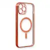 Apple İphone 12 Pro Kılıf Magneticsafe Lazer Silikon - Kırmızı