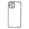 Apple İphone 12 Pro Kılıf Miami Şeffaf Silikon - Açık Mor