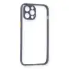 Apple İphone 12 Pro Kılıf Miami Şeffaf Silikon - Gri