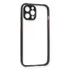 Apple İphone 12 Pro Kılıf Miami Şeffaf Silikon - Siyah