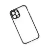 Apple İphone 12 Pro Kılıf Miami Şeffaf Silikon - Siyah
