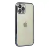 Apple İphone 12 Pro Kılıf Razer Lensli Silikon - Lacivert