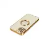 Apple İphone 12 Pro Kılıf Slot Silikon - Gold