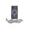 Apple İphone 12 Pro Max Kılıf Divo Lazer Askılı Magsafe Kapak - Gümüş