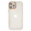 Apple İphone 12 Pro Max Kılıf Dora Kapak - Pudra