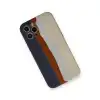 Apple İphone 12 Pro Max Kılıf Ebruli Lansman Silikon - Lacivert-krem