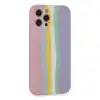 Apple İphone 12 Pro Max Kılıf Ebruli Lansman Silikon - Pembe-lila