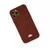 Apple İphone 12 Pro Max Kılıf Kelvin Kartvizitli Silikon - Bordo