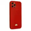 Apple İphone 12 Pro Max Kılıf Kelvin Kartvizitli Silikon - Kırmızı