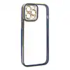 Apple İphone 12 Pro Max Kılıf Liva Lens Silikon - Mavi