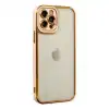 Apple İphone 12 Pro Max Kılıf Liva Lens Silikon - Rose