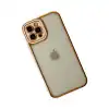 Apple İphone 12 Pro Max Kılıf Liva Lens Silikon - Rose