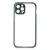 Apple İphone 12 Pro Max Kılıf Miami Şeffaf Silikon - Koyu Yeşil
