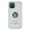 Apple İphone 12 Pro Max Kılıf Montreal Yüzüklü Silikon Kapak - Buz Mavi