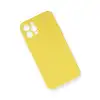 Apple İphone 12 Pro Max Kılıf Nano İçi Kadife Silikon - Sarı