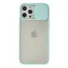 Apple İphone 12 Pro Max Kılıf Palm Buzlu Kamera Sürgülü Silikon - Turkuaz