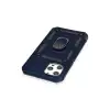 Apple İphone 12 Pro Max Kılıf Pars Lens Yüzüklü Silikon - Lacivert