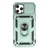 Apple İphone 12 Pro Max Kılıf Pars Lens Yüzüklü Silikon - Yeşil