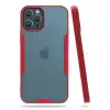 Apple İphone 12 Pro Max Kılıf Platin Silikon - Kırmızı