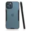 Apple İphone 12 Pro Max Kılıf Platin Silikon - Siyah