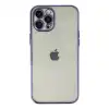 Apple İphone 12 Pro Max Kılıf Razer Lensli Silikon - Mor