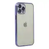 Apple İphone 12 Pro Max Kılıf Razer Lensli Silikon - Mor