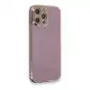 Apple İphone 12 Pro Max Kılıf Volet Silikon - Mor