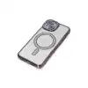 Apple İphone 13 Kılıf Joke Simli Magneticsafe Kılıf - Derin Mor