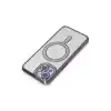 Apple İphone 13 Kılıf Joke Simli Magneticsafe Kılıf - Derin Mor