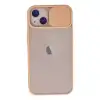 Apple İphone 13 Kılıf Palm Buzlu Kamera Sürgülü Silikon - Pembe