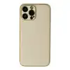 Apple İphone 13 Pro Kılıf Coco Deri Silikon Kapak - Gold