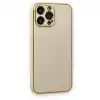 Apple İphone 13 Pro Kılıf Coco Deri Silikon Kapak - Gold