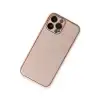 Apple İphone 13 Pro Kılıf Coco Deri Silikon Kapak - Pembe